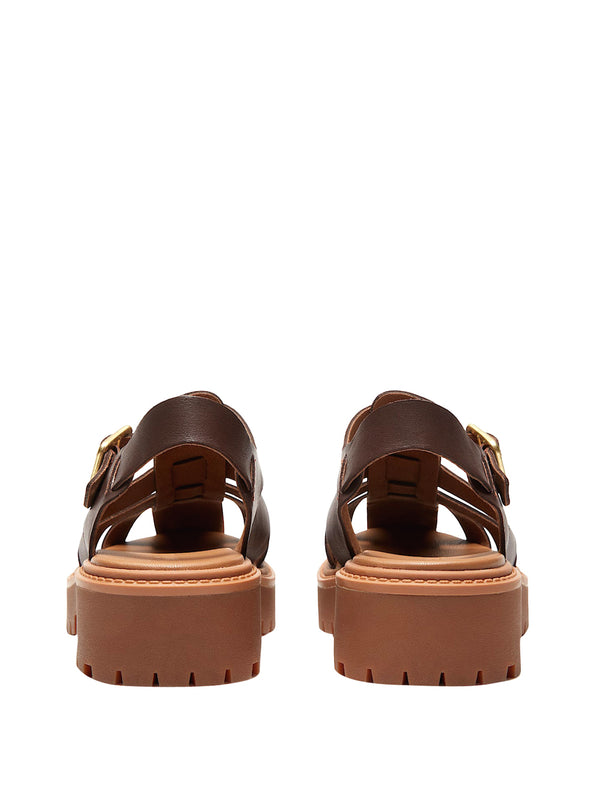 TIMBERLAND Sandalo Timberland Fisherman con Plateau Stone Street da Donna Marrone Scuro
