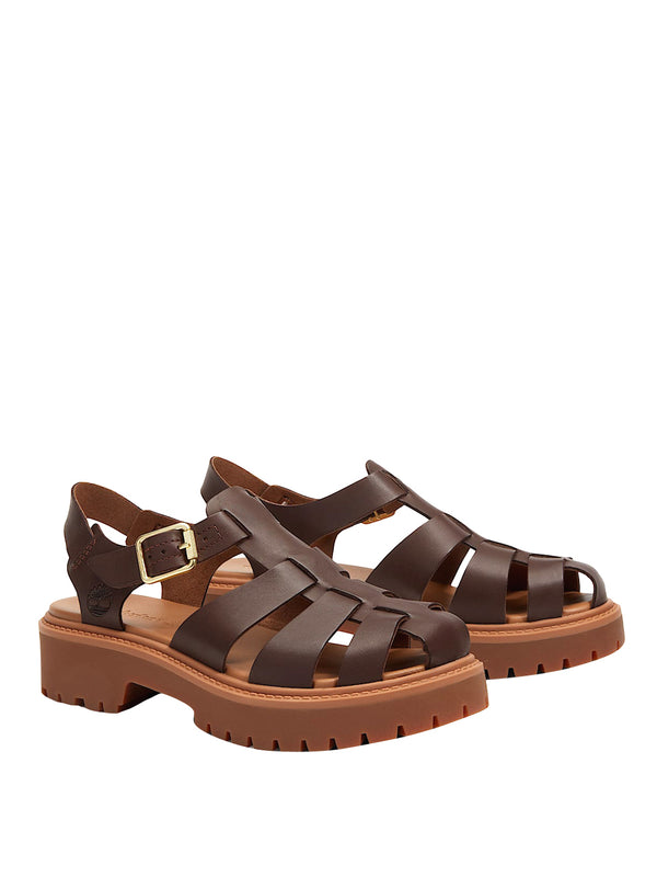 TIMBERLAND Sandalo Timberland Fisherman con Plateau Stone Street da Donna Marrone Scuro