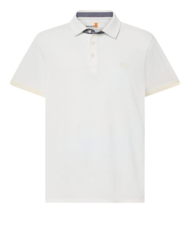 TIMBERLAND Timberland Polo Oxford a Maniche Corte Baboosic Brook da Uomo White