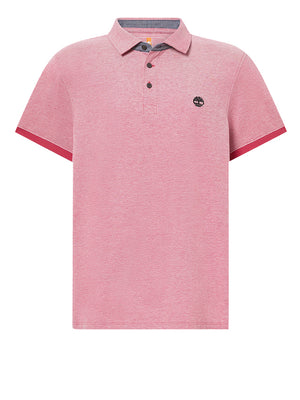 TIMBERLAND Polo Oxford Tmberland a Maniche Corte Baboosic Brook da Uomo in rosso