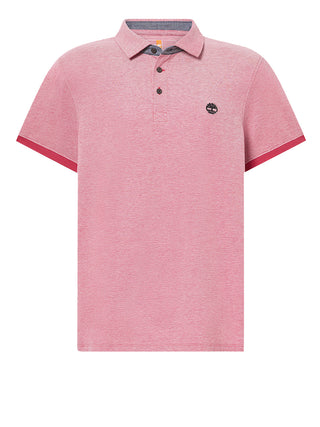 TIMBERLAND Polo Oxford Tmberland a Maniche Corte Baboosic Brook da Uomo in rosso