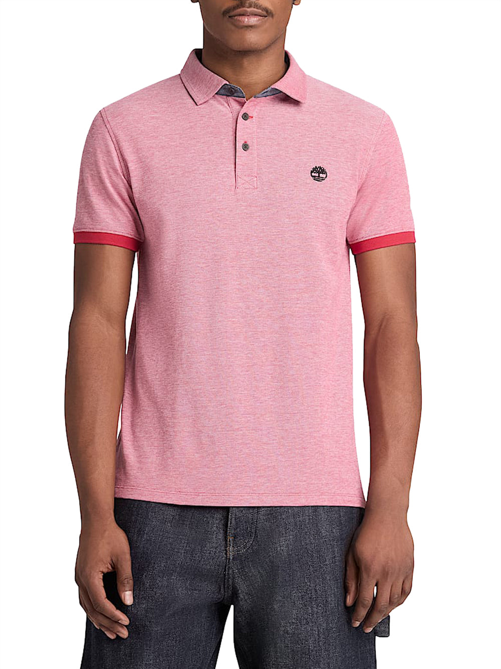 TIMBERLAND Polo Oxford Tmberland a Maniche Corte Baboosic Brook da Uomo in rosso