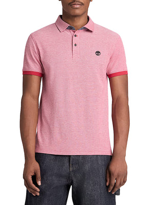 TIMBERLAND Polo Oxford Tmberland a Maniche Corte Baboosic Brook da Uomo in rosso