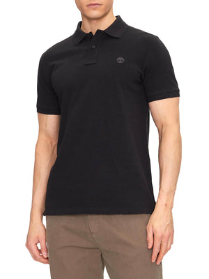 TIMBERLAND Timberland Polo in Piqué a Maniche Corte Millers River da Uomo Nero