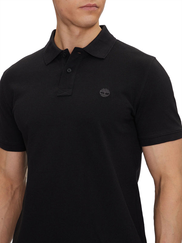TIMBERLAND Timberland Polo in Piqué a Maniche Corte Millers River da Uomo Nero