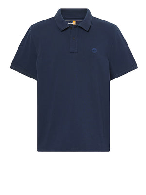 TIMBERLAND Timberland Polo in Piqué a Maniche Corte Millers River da Uomo in blu scuro