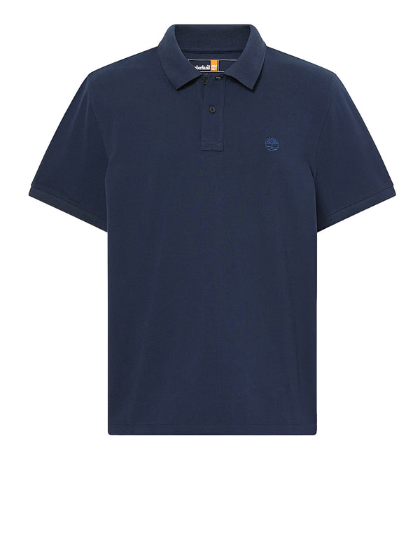 TIMBERLAND Timberland Polo in Piqué a Maniche Corte Millers River da Uomo in blu scuro