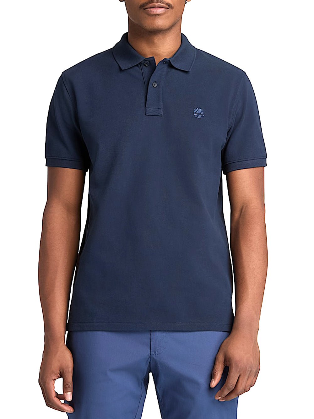 TIMBERLAND Timberland Polo in Piqué a Maniche Corte Millers River da Uomo in blu scuro