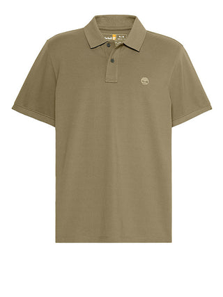 TIMBERLAND Timberland Polo in Piqué a Maniche Corte Millers River da Uomo in Verde