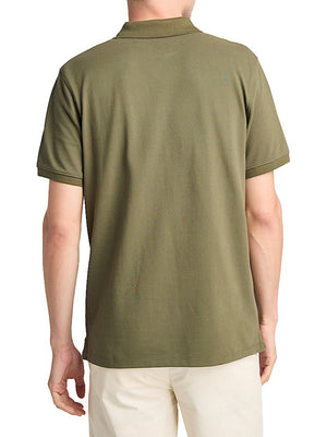 TIMBERLAND Timberland Polo in Piqué a Maniche Corte Millers River da Uomo in Verde