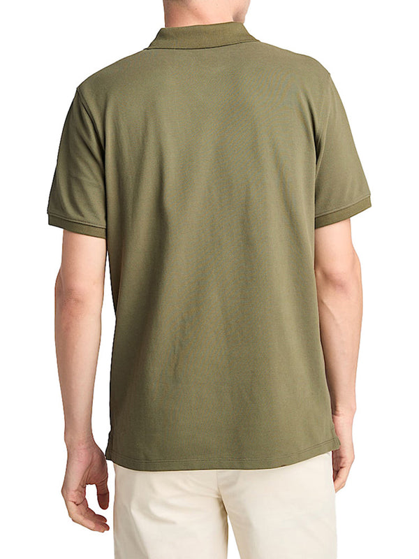 TIMBERLAND Timberland Polo in Piqué a Maniche Corte Millers River da Uomo in Verde