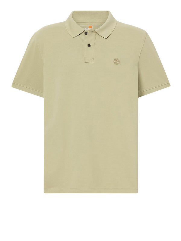 TIMBERLAND Polo Timberland in Piqué a Maniche Corte Millers River da Uomo in verde