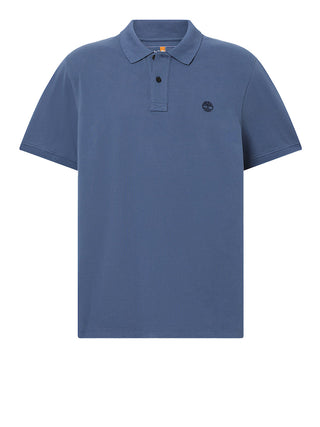 TIMBERLAND Polo Timberland in Piqué a Maniche Corte Millers River da Uomo in blu scuro