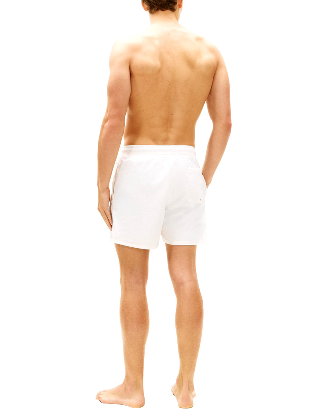 TOMMY BEACHWEAR Costume Tommy Beachwear Media Lunghezza Con Ricamo - Bianco