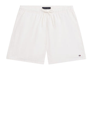 TOMMY BEACHWEAR Costume Tommy Beachwear Media Lunghezza Con Ricamo - Bianco