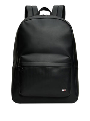 Tommy Hilfiger Zaino Tommy Hilfiger Con Mix Di Texture - Nero