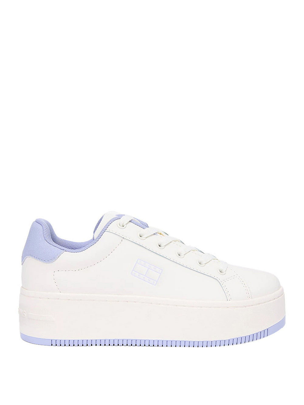 Tommy Hilfiger Sneakers Tommy Hilfiger Essential In Pelle Con Logo - Avorio/Lilla