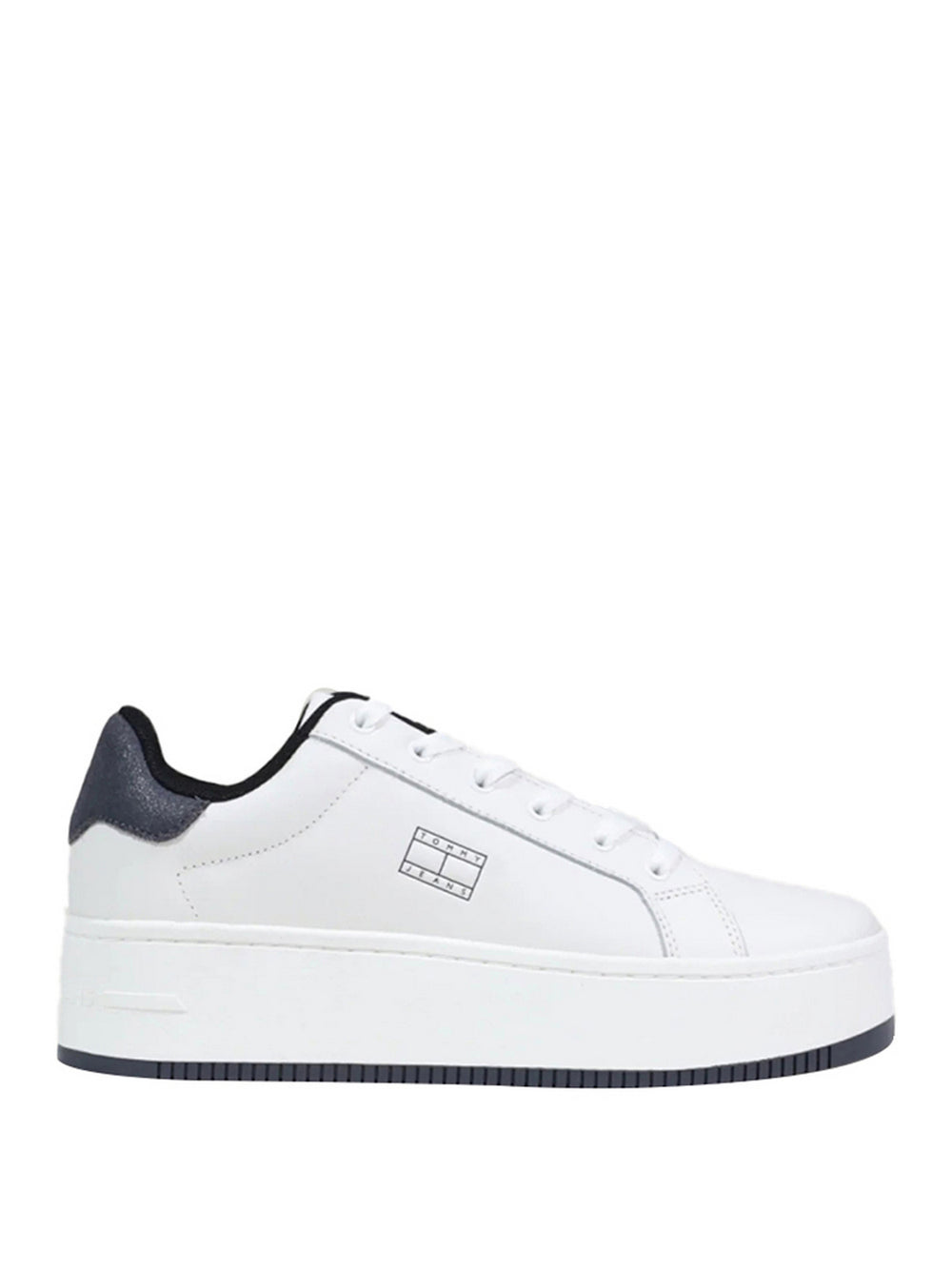 Tommy Hilfiger Sneakers Tommy Hilfiger Essential In Pelle Con Logo - Bianco/Nero