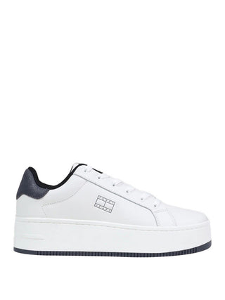 Tommy Hilfiger Sneakers Tommy Hilfiger Essential In Pelle Con Logo - Bianco/Nero