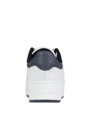 Tommy Hilfiger Sneakers Tommy Hilfiger Essential In Pelle Con Logo - Bianco/Nero