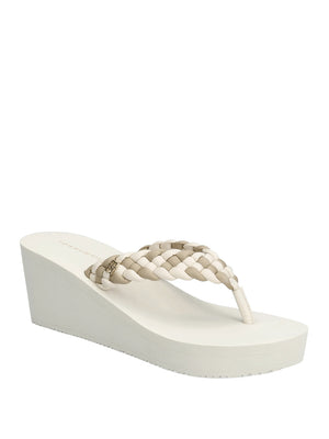 TOMMY HILFIGER 2USCITA Tommy Hilfiger Sandalo Th Wedge Braided Sum Crema