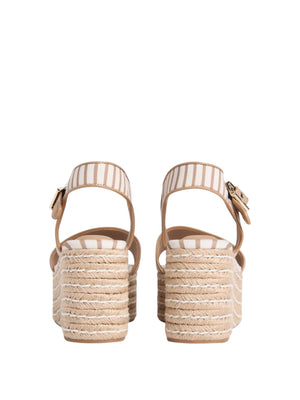 TOMMY HILFIGER 2USCITA Tommy Hilfiger Sandalo Platform Wedge Breto Soft Cream