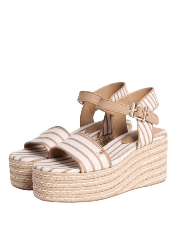 TOMMY HILFIGER 2USCITA Tommy Hilfiger Sandalo Platform Wedge Breto Soft Cream