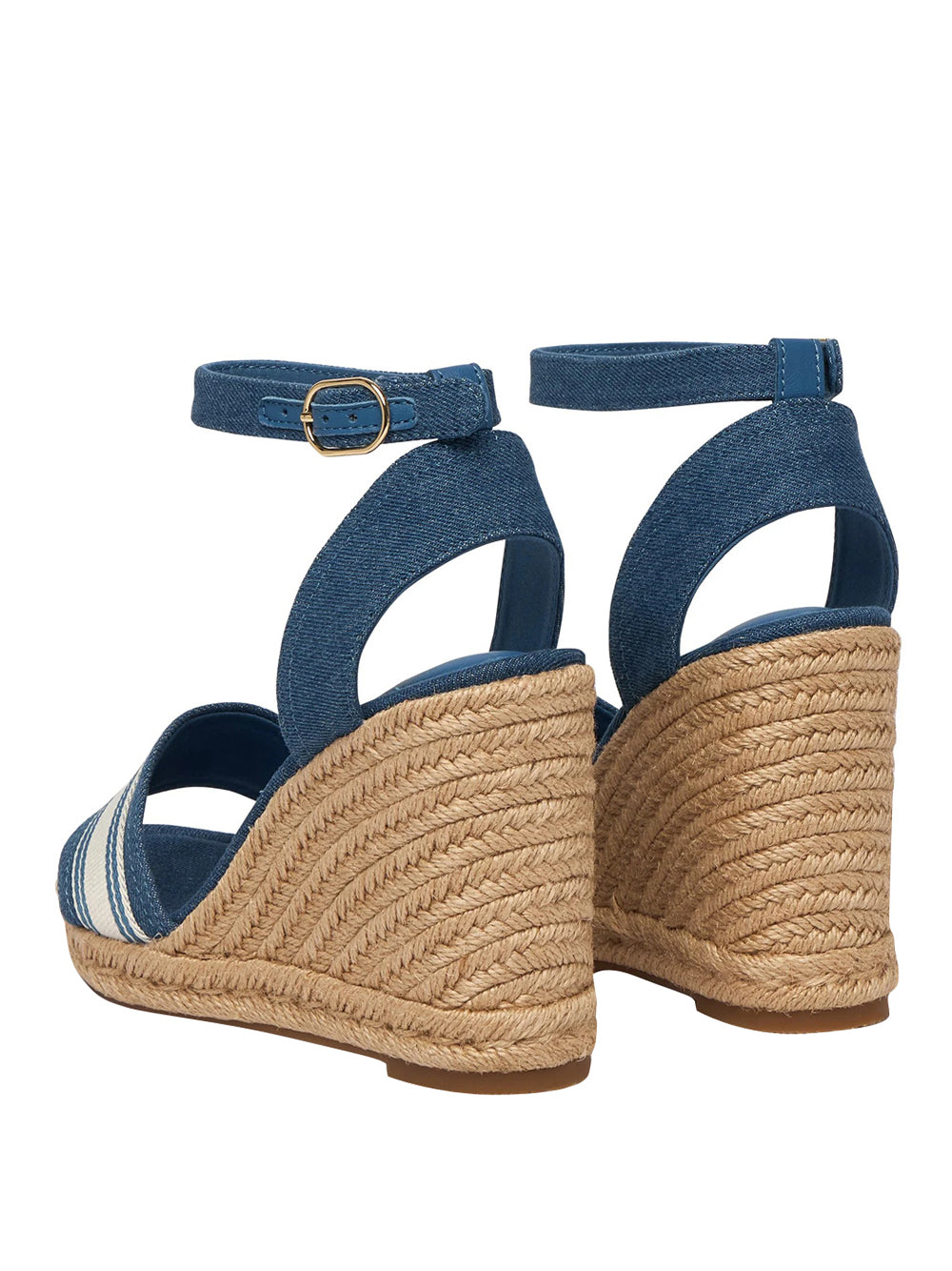 TOMMY HILFIGER 2USCITA Tommy Hilfiger Sandalo Espadrillas High Wedge Espad Webbing Denim