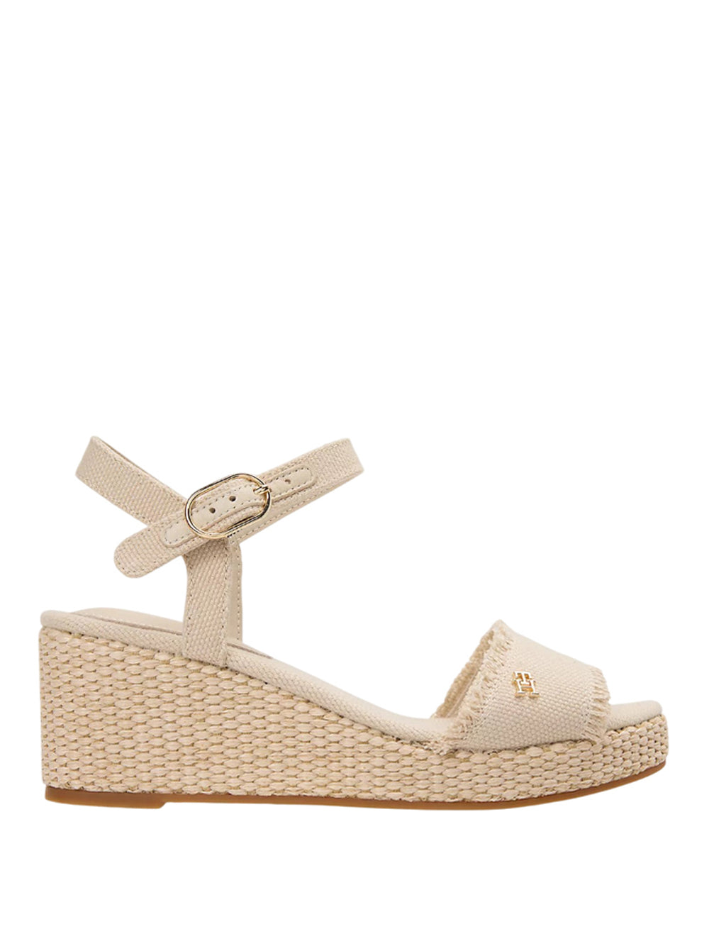TOMMY HILFIGER 2USCITA Tommy Hilfiger Sandalo Espadrillas In Tessuto Con Plateau Beige