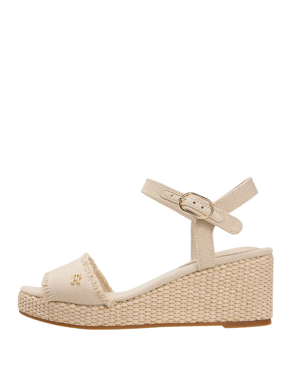 TOMMY HILFIGER 2USCITA Tommy Hilfiger Sandalo Espadrillas In Tessuto Con Plateau Beige