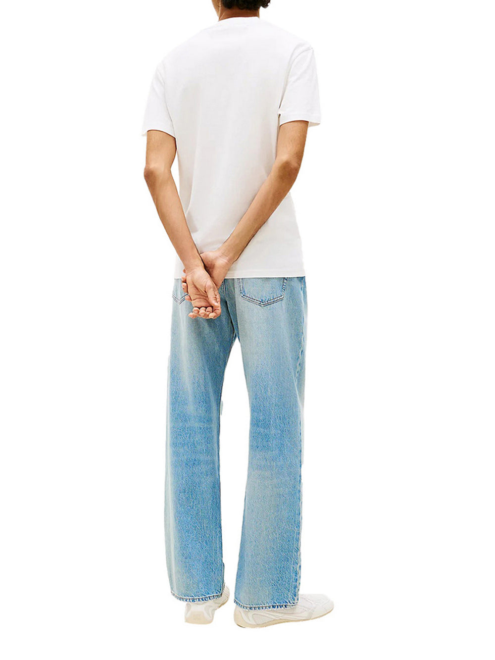Tommy Jeans T-Shirt Tommy Jeans In Jersey Con Logo Ricamato Bianco