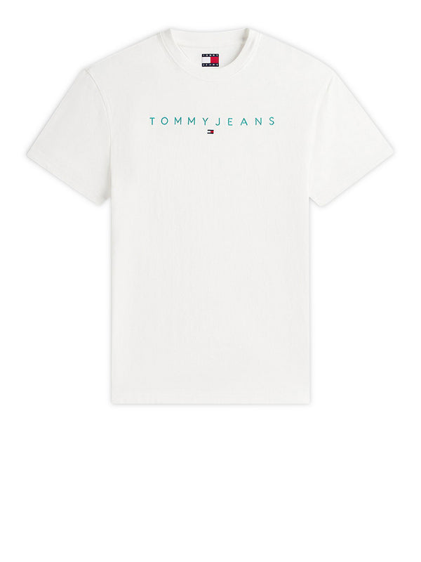 Tommy Jeans T-Shirt Tommy Jeans In Jersey Con Logo Ricamato Bianco
