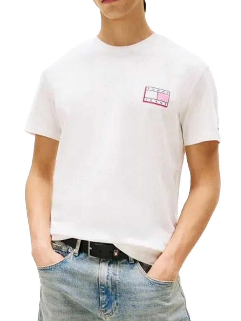 Tommy Jeans T-Shirt Tommy Hilfiger Tjm Slim Pop Color F - Bianco