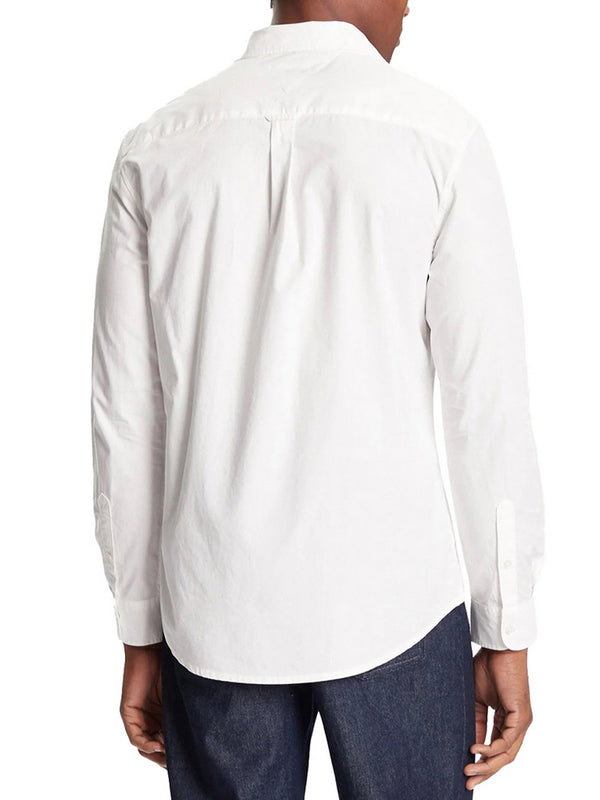 Tommy Jeans Camicia Tommy Hilfiger Regular Fit In Popeline - Bianco