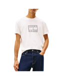 TOMMY JEANS 1USCITA T-Shirt Tommy Hilfiger Con Logo A Timbro - Bianco