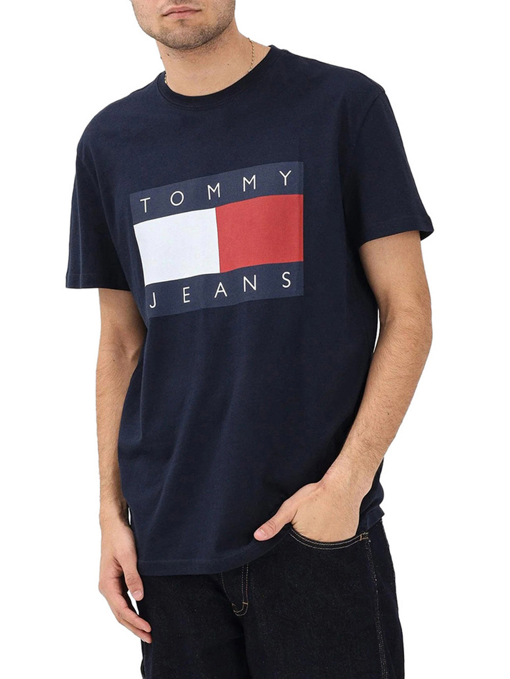Tommy Jeans T-Shirt Tommy Hilfiger Flag Badge - Blu