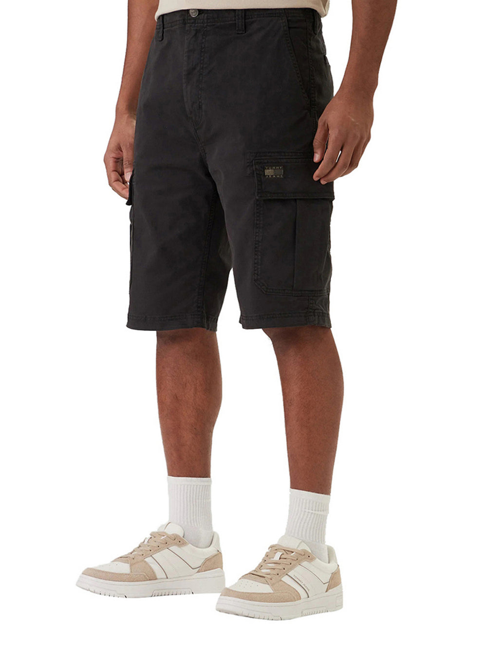 Tommy Jeans Bermuda Cargo Tommy Hilfiger Otis Sbiaditi - Nero