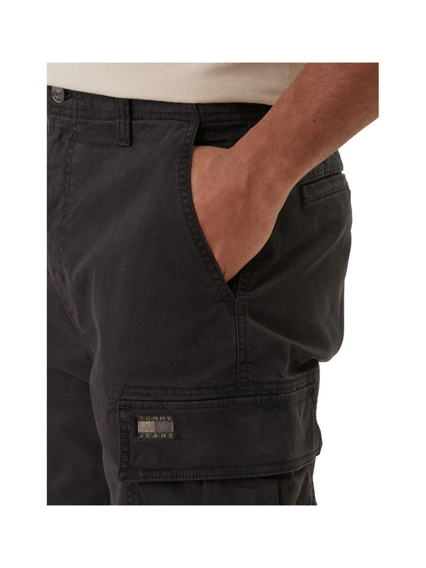 Tommy Jeans Bermuda Cargo Tommy Hilfiger Otis Sbiaditi - Nero