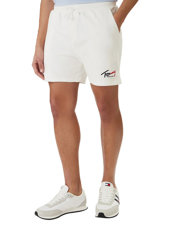 Tommy Jeans Bermuda Tommy Hilfiger Signature Beach - Bianco