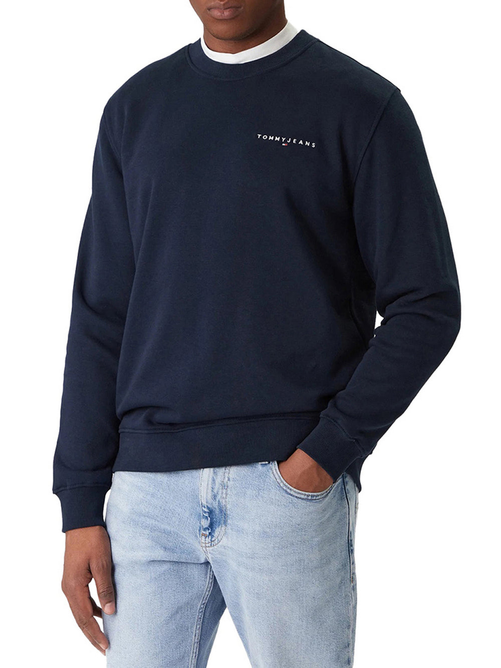 Tommy Jeans Felpa Tommy Hilfiger Linear Crew - Blu