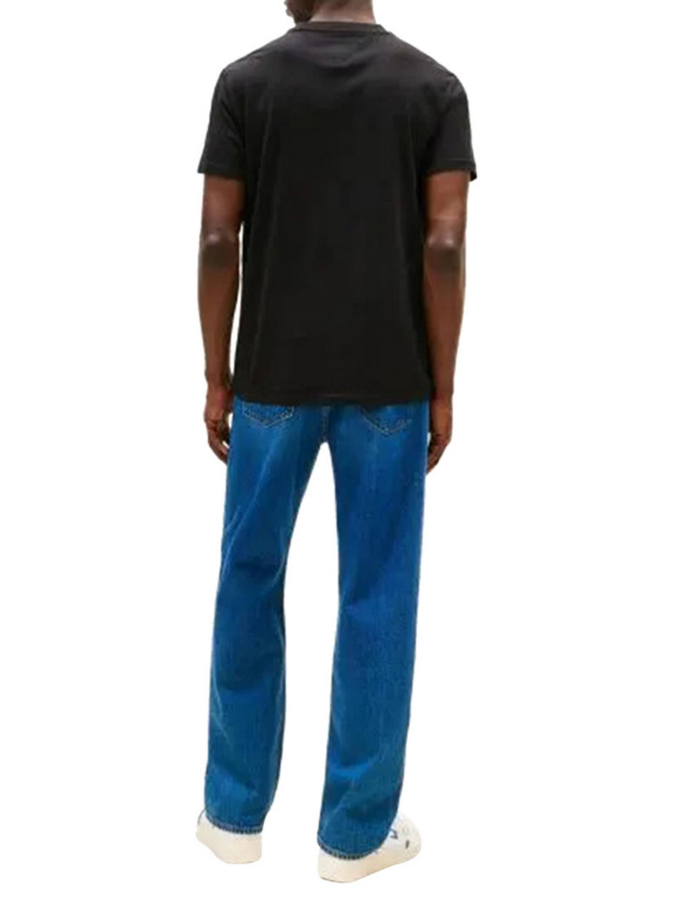Tommy Jeans T-Shirt Tommy Hilfigier Girocollo Slim Con Logo Lineare - Nero