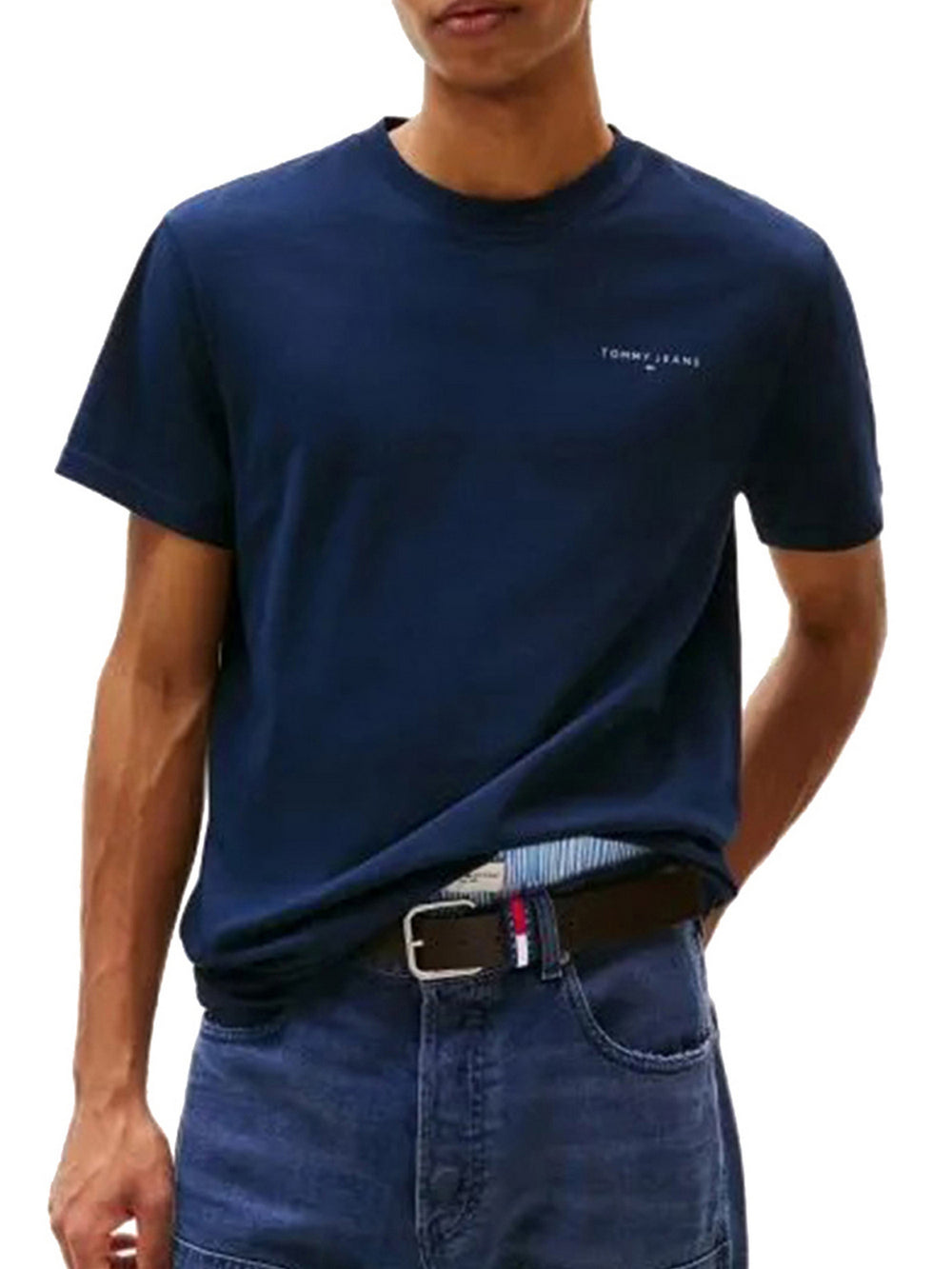 Tommy Jeans T-Shirt Tommy Hilfiger Tjm Slim Linear Ches Navy