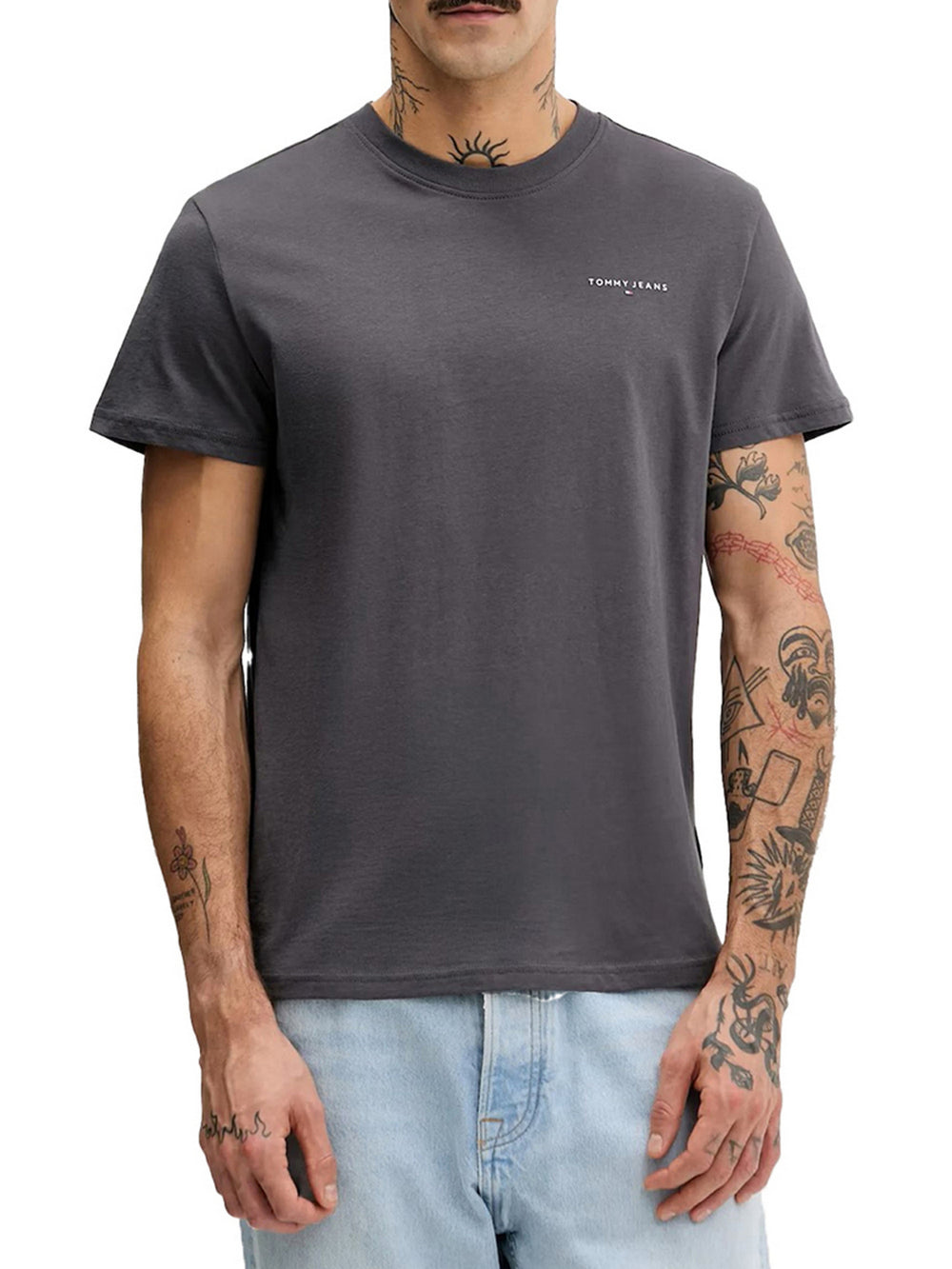 Tommy Jeans T-Shirt Tommy Jeans Tjm Slim Linear Ches Grigio