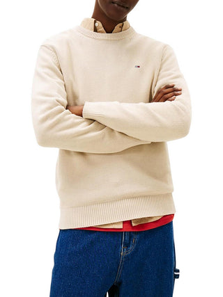 Tommy Jeans Maglione Tommy Jeans Slim Fit Beige