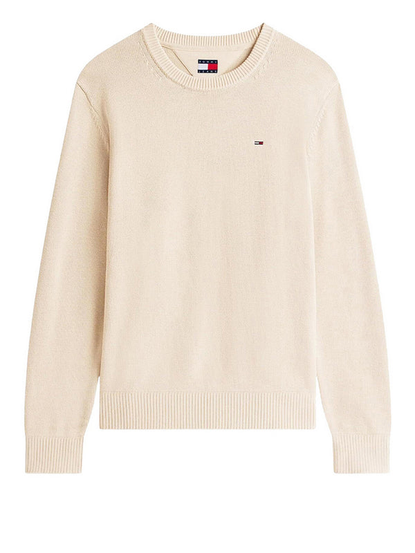 Tommy Jeans Maglione Tommy Jeans Slim Fit Beige
