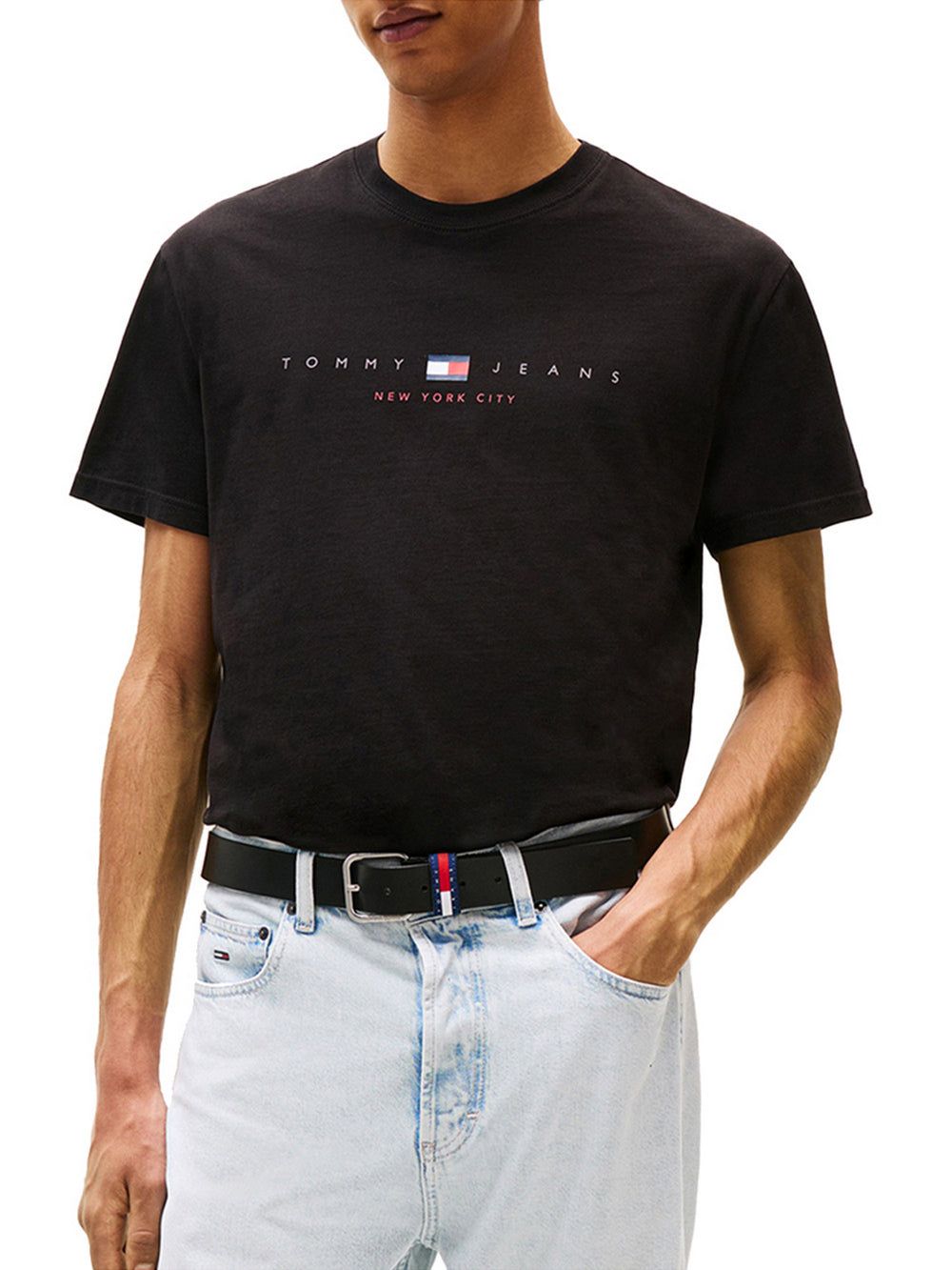 Tommy Jeans T-Shirt Tommy Hilfigier Tjm Reg Flag Linear - Nero