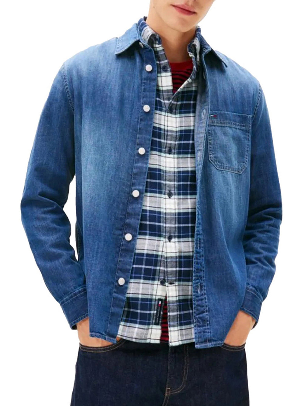 Tommy Jeans Camicia Denim Tommy Hilfiger Regular Fit - Denim