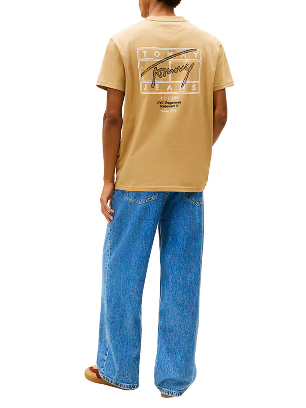 Tommy Jeans T-Shirt Tommy Jeans Tjm Reg Sign Spray S Camel