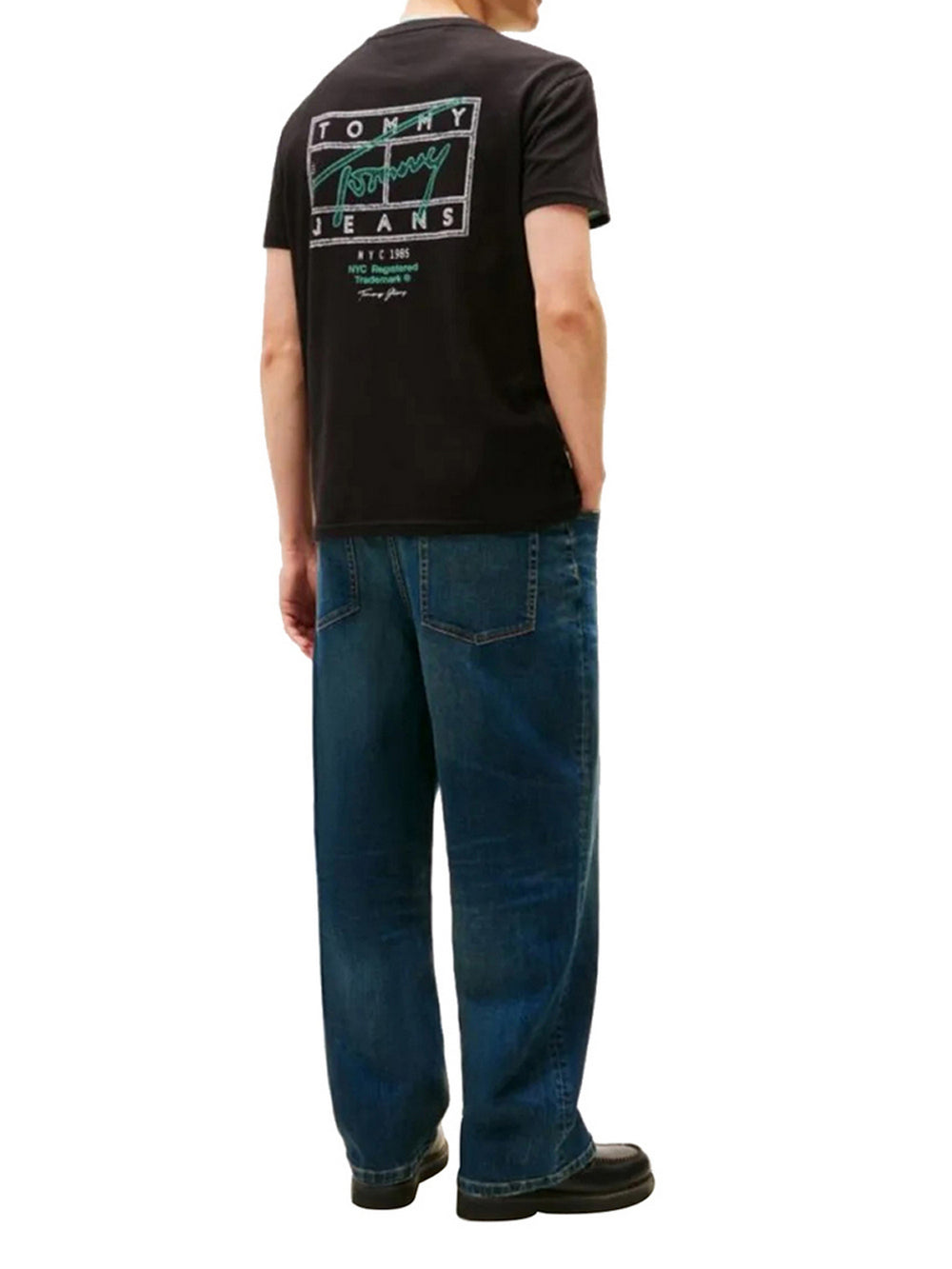 Tommy Jeans T-Shirt Tommy Hilfiger Signature Spray - Nero/Verde