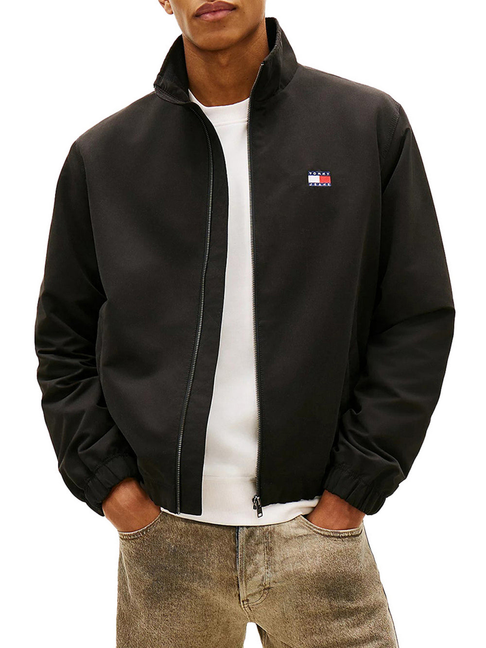 Tommy Jeans Giacca Tommy Jeans Idrorepellente Con Zip E Logo Nero